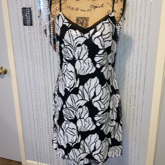 White House Black Market White Sequin Black Dress - Picture 16 of 16